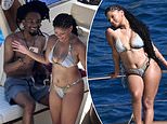 Halle Bailey nearly suffers wardrobe malfunction on romantic boat ride as her hunky mystery man is REVEALED