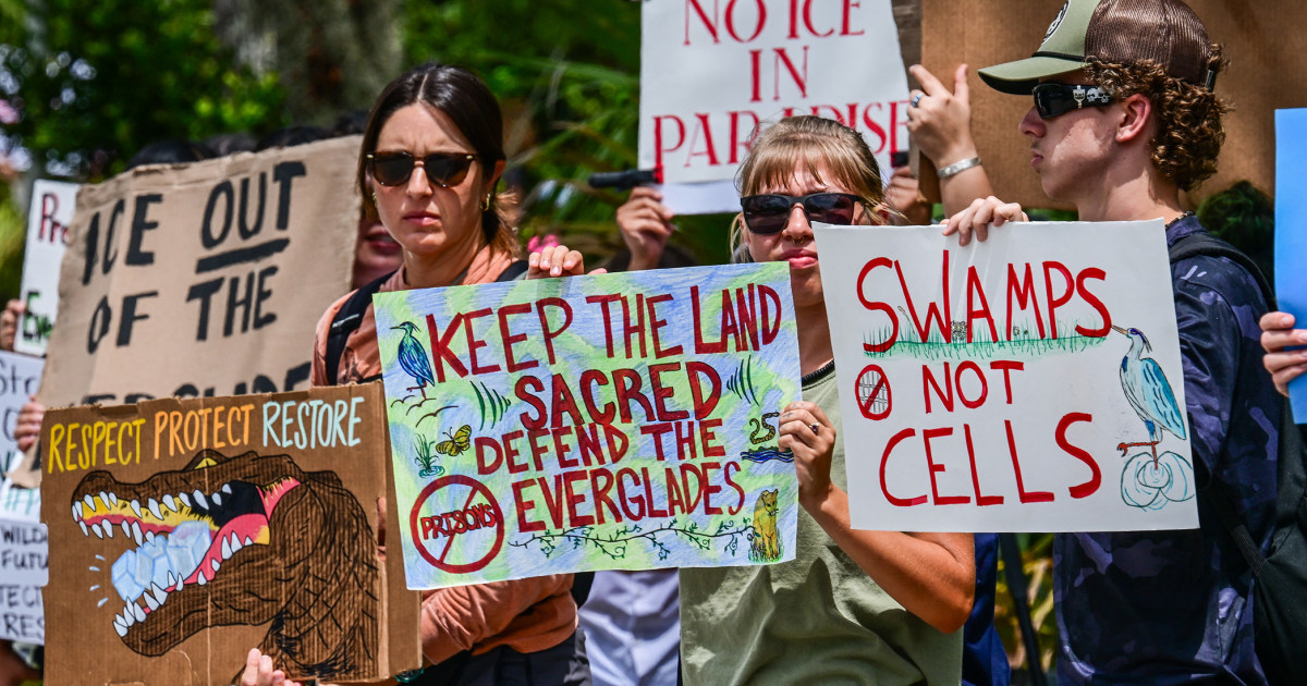 Alligator Alcatraz’ immigrant detention facility set to open, with Trump in attendance