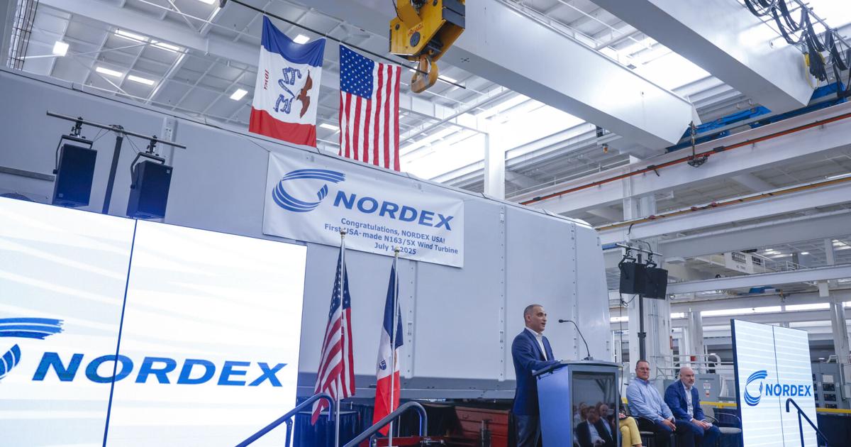 West Branch wind turbine production facility reopens 12 years after it was idled