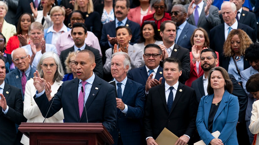 Jeffries presses GOP lawmakers to find ‘John McCain-level courage’